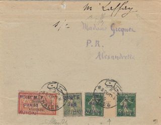 French Syria Aleppo To Alexandrette Experimental Flight Air Cover 1921 Signed