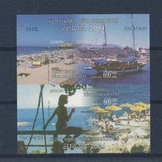 D269294 Europa Cept 2004 Holidays S/s Mnh Turkish Cyprus Imperforate