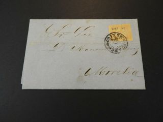 Mexico City To Morelia Oval Inside Sc 23 1866 Letter Sheet Cover Lot 239