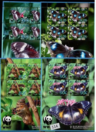 // Aitutaki - Mnh - Wwf - Nature - Butterflies - Flowers - Plants