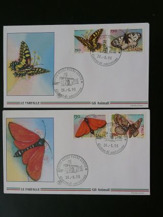 Insect Butterfly 1996 X2 Fdc Italy 87595