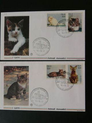 Cat Cats 1993 X2 Fdc Italy 87546