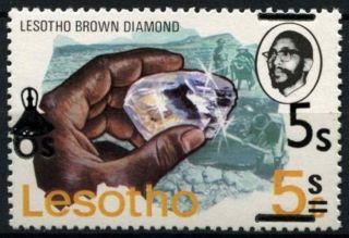 Lesotho 1980 - 1 Sg 410a 5s On 6s On 5c Definitive Surch Shift Bar At Top D40088