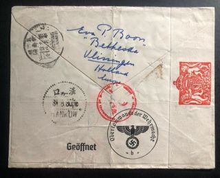 1941 Vlissingen Netherlands Censored Missionary Cover To Hankow China 3