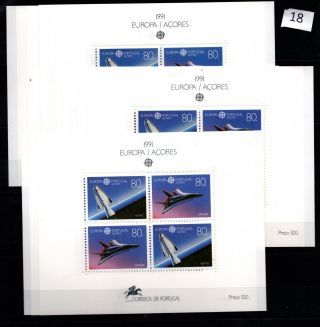 / 13x Portugal - Mnh - Spaceship - Space - Europa Cept 1991