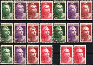 France 1945 Marianne 5 Sets Never Hinged Very Fine
