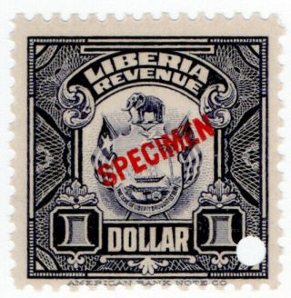 (i.  B) Liberia Revenue : Duty Stamp $1 (abn Specimen)
