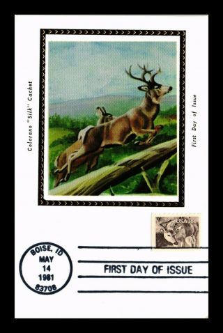 Dr Jim Stamps Us White Tailed Deer Colorano Silk First Day Postal Card