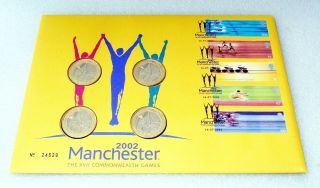 2002 Manchester Commonwealth Games Special Issue Royal Four £2 Coins.