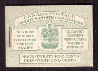Canada 1942 Booklet Vf Bk32d,  Type Ii,  Bilingual 7c & 6c