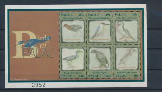 Gx02311 Palau Animals Fauna Flora Birds Good Sheet Mnh