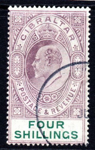 Gibraltar Rare 4/ - Stamp C1904 - 05 Fine