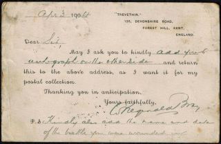 Tibet Autograph from England 1904 for Wounded Officer of the British Forces 2