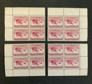 Newfoundland Stamps 262 Blocks Mnh