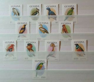 Birds Wildlife Set Vf Mnh $5 - $500 Gb Uk Guyana Guyane B301.  14 Start 0.  99$