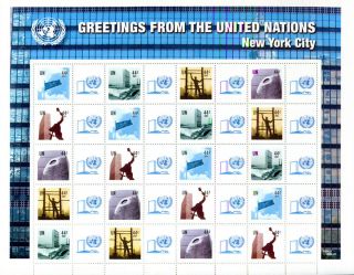 United Nations Un 2009 S28 Ny 986c Dom Rate 0.  44c Personalized Sheet Version 2
