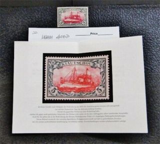 Nystamps German Kiauchau Stamp 22 Og Nh $553