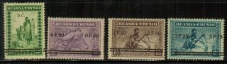Ruanda Urundi 56 - 59 1934 - 41 Mnh