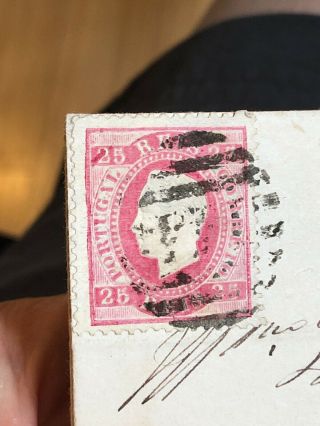 Rare Nelas Portugal Folding Letter Cover To Figueira da Foz 1872 2