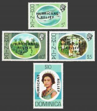 Dominica 640 - 643,  Mnh.  Michel 647 - 650.  Hurritage Relief,  1979.  Fish,  Flower,  Qe Ii.