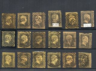 1850´s Germany Prussia Fine Stamps Lot,  Cv $3350.  00,  Great Rarity