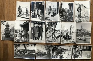 15 X CHINA OLD PHOTO FRENCH CONCESSION CHINESE PEOPLE VILLAGE PAGODA HANKOW 3