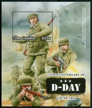 Gambia 2019 Mnh Wwii Ww2 D - Day 75th Anniv 1v S/s Military & War Stamps