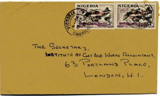 Cameroons Uktt Overprints On Cover To England Dd.  13 September 1963