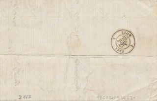 CHINA FRENCH BUREAU to france cover 1867 SHANGHAI 2