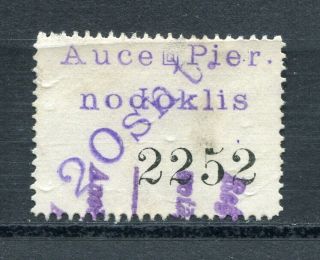 X87 - Latvia 1920s Revenue Stamp.  Fiscal