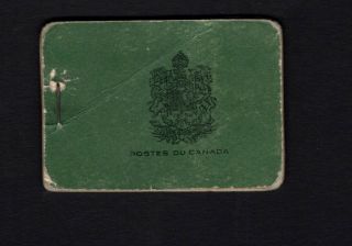 Canada 1933 Kgv Medallion 2c Green French Type Ii Recommendez Booklet Bk20b