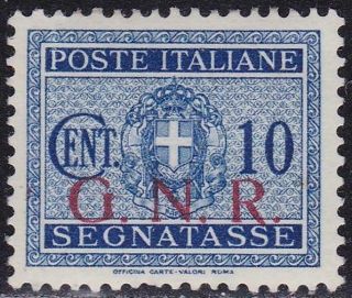 Italy Social Republic 1944 Postage Due 10c Gnr Mh T18129
