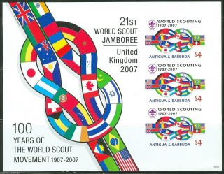 Antigua 21st World Scout Jamboree Sheet Sc 2934 Imperforate Nh