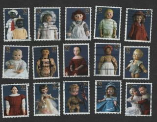 3151 A - O,  Classic American Dolls,  Set Of 15,  32 Cent,  Off Paper