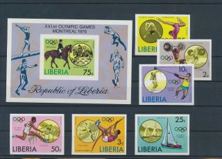 Lk67087 Liberia 1976 Imperf Montreal Sports Olympics Fine Lot Mnh
