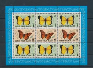 Lk67864 British Virgin Islands Insects Bugs Flora Butterflies Sheet Mnh