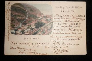 Boer War St Helena Censored Pow Post Card To Holland