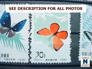 NobleSpirit Stunning China PRC Nos.  661 - 680 MNH Butterflies =$362 CV 5
