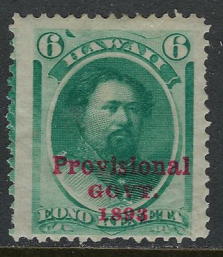 Hawaii Scott 60 1893 6 Cent King Kamehameha V Issue Mh Og F Cat $17