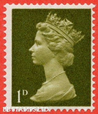 Sg.  724 D.  1d Light Olive.  " Uncoated Paper ".  A Unmounted Exa B39969