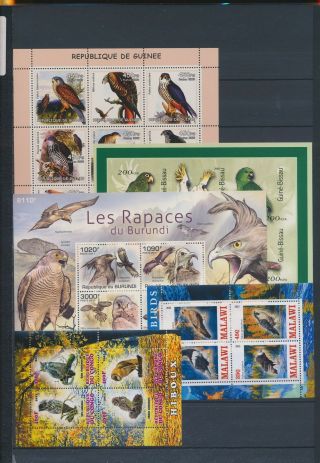 Ab3 - 2589 World Animals Fauna Flora Birds Good Sheets Mnh