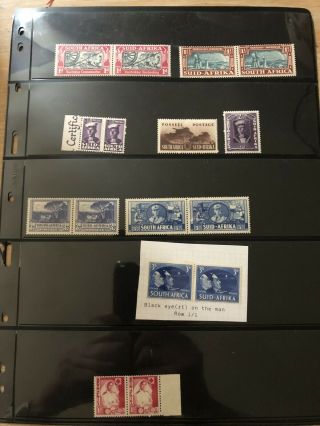 South Africa Selection Old Stamps Mh And Mnh On 4 Scans Incl Print Error