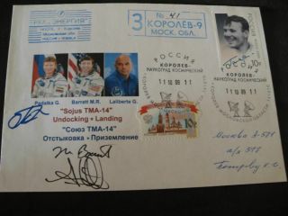 Sojus Tma14 Cover Orig.  Signed Crew Incl.  Laliberte,  Space