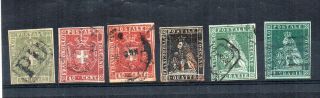 1850´s Italy Tuscany Stamps Lot,  Cv $4000.  00,  Very Scarce Lion Stamps
