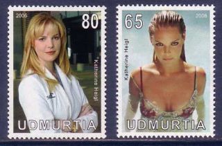Katherine Heigl Famous People 2 Different Mnh Stamps