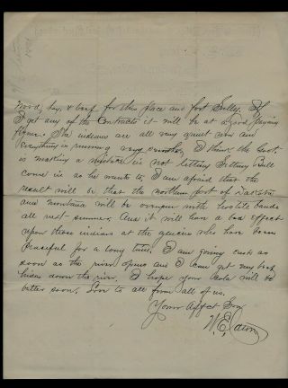 1879 Dakota Territory INDIAN TRADER LETTER,  Ref ' s SITTING BULL,  Awesome Find 3