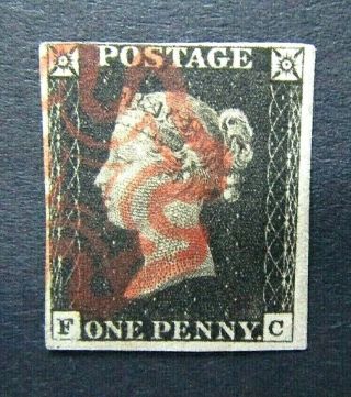 Great Britain 1840 - Qv 1d Penny Black 4 Margin Example Imperf - Sg 1