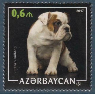 French Bulldog Dogs Azerbaijan Mnh Stamp 2017a