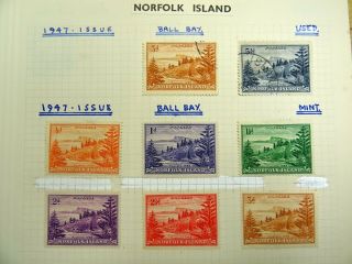 NORFOLK ISLAND Mint/Used,  Sets,  etc.  on Pages.  (43 pics) 2