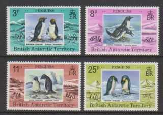 British Antarctic (bat) - 1979,  Penguins Set - Mnh - Sg 89/92